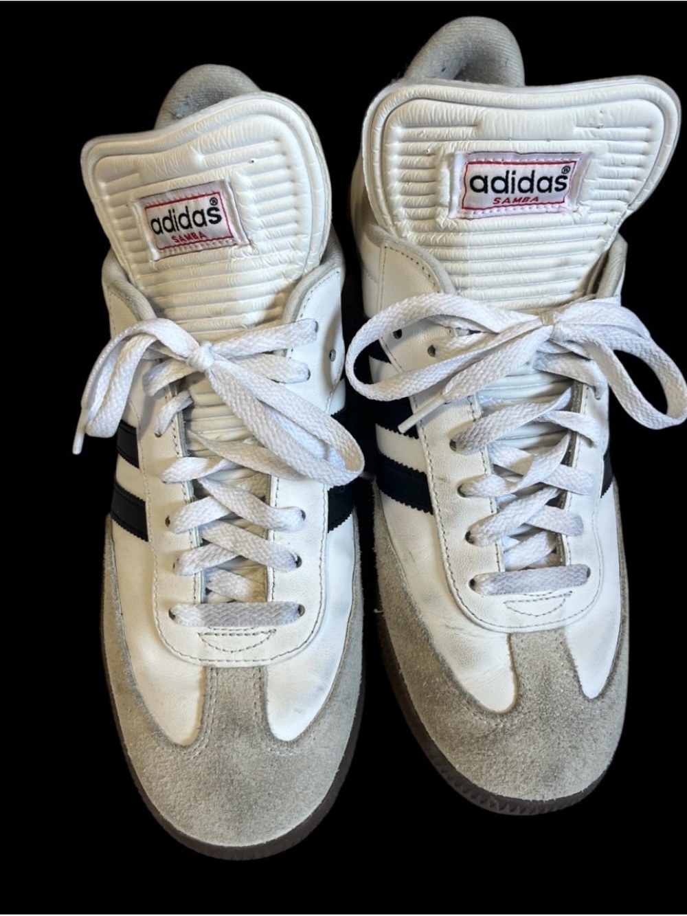adidas White & Black Men's Samba Sneakers